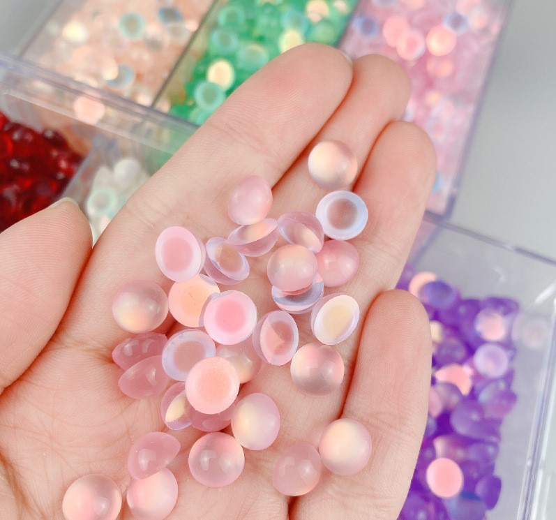 Mắt giả đá mắt mèo nhiều màu sắc (10 mắt)