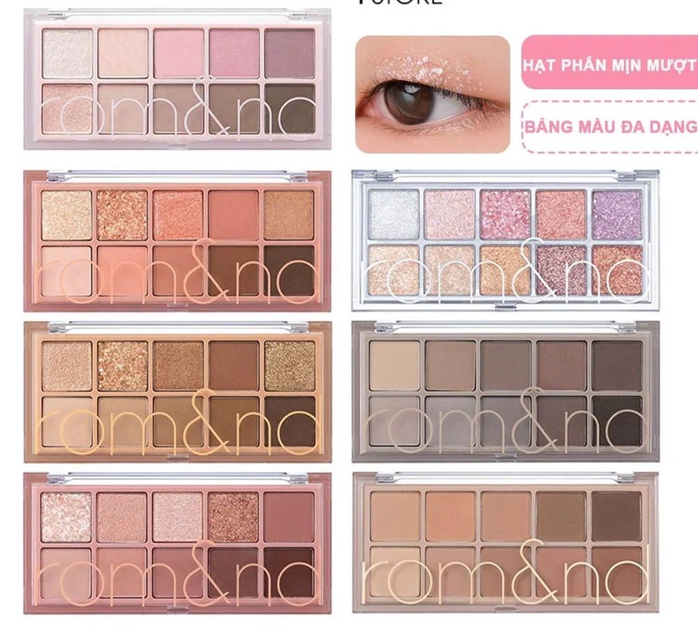Bảng Phấn Mắt 10 Màu Lấp Lánh Romand Better Than Eye Palette