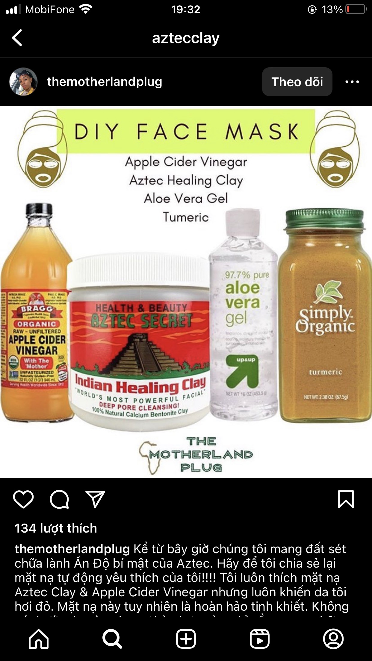 Aztec Secret và Bragg: mặt nạ giảm mụn sáng da