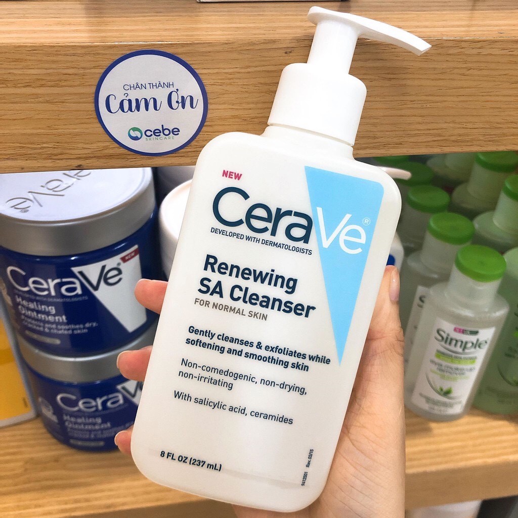 [HCM]CeraVe Renewing SA Cleanser - Sữa rửa mặt (237mL)