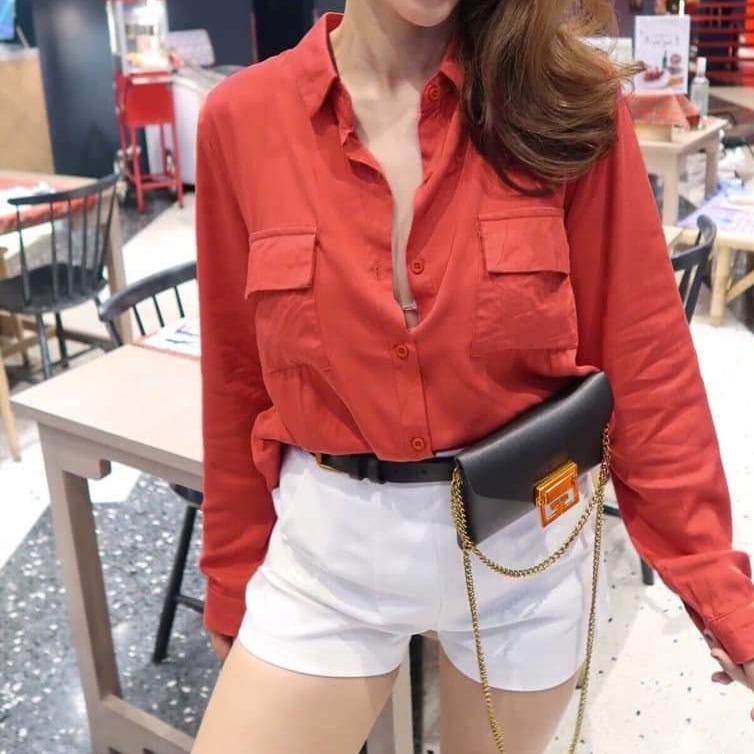 sét áo sơmi túi hộp quần short