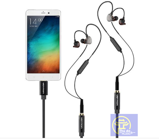 [CHÍNH HÃNG] Cáp chuyển đổi âm thanh từ cồng Type C sang 3.5mm VENTION cao cấp