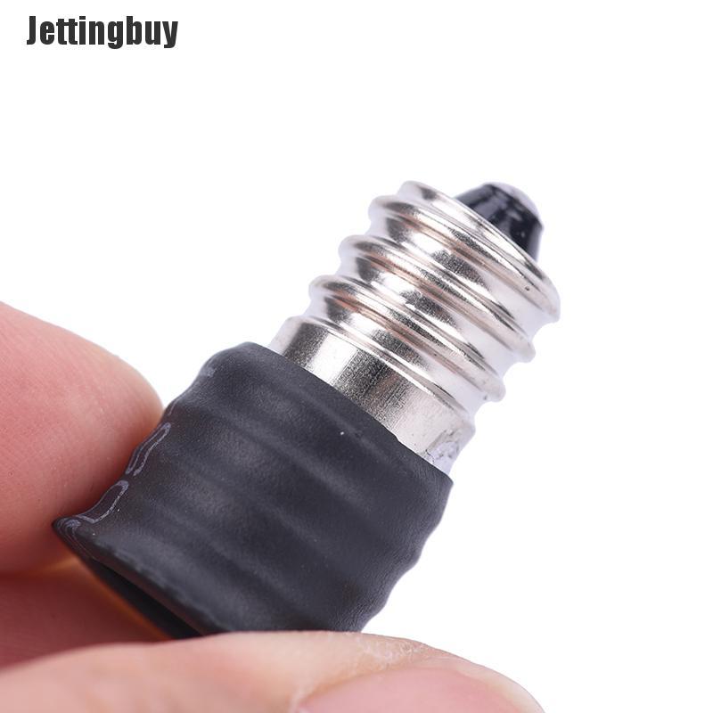 Jettingbuy 2 Chiếc/10 Chiếc Bộ Chuyển Đổi Bóng Đèn E12 Sang E14 Màu Đen Giá Đỡ Đèn LED Ổ Cắm Chuyển Đổi Đèn