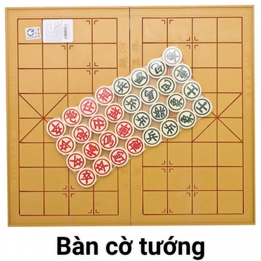 Bộ cờ tướng quân bằng gỗ size 2,5cm hàng cao cấp bền đẹp, bàn cờ tướng 28 x 30cm lớn