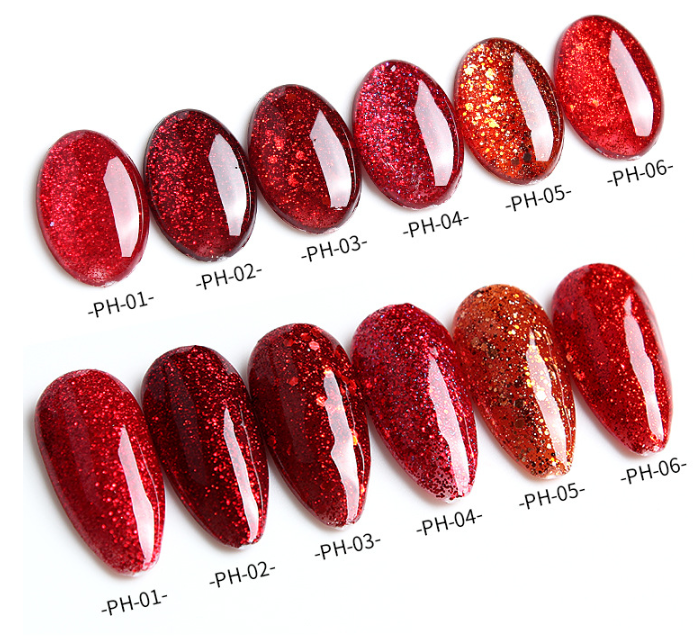 [HCM]Sơn gel AS - màu nhũ đỏ mã PH