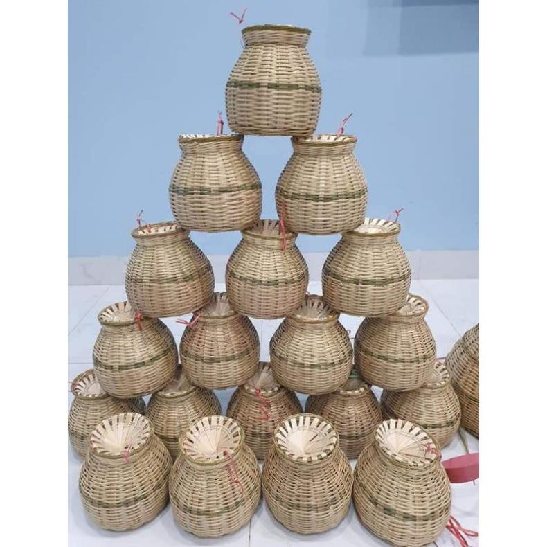 Giỏ cua to , giỏ cá, giỏ tre decor size 16cm