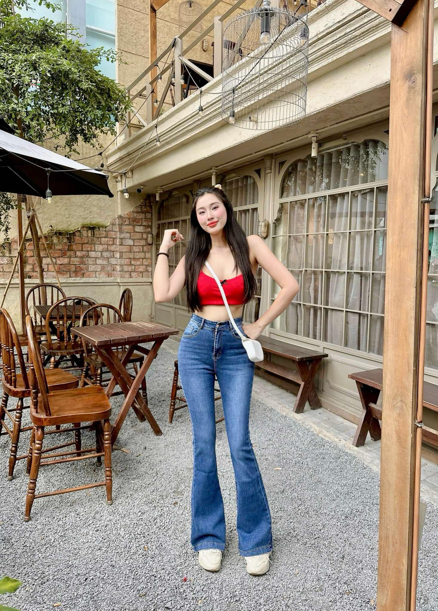 [HCM]QUẦN JEANS NỮ ỐNG LOE DÀI LƯNG CAO CO GIÃN