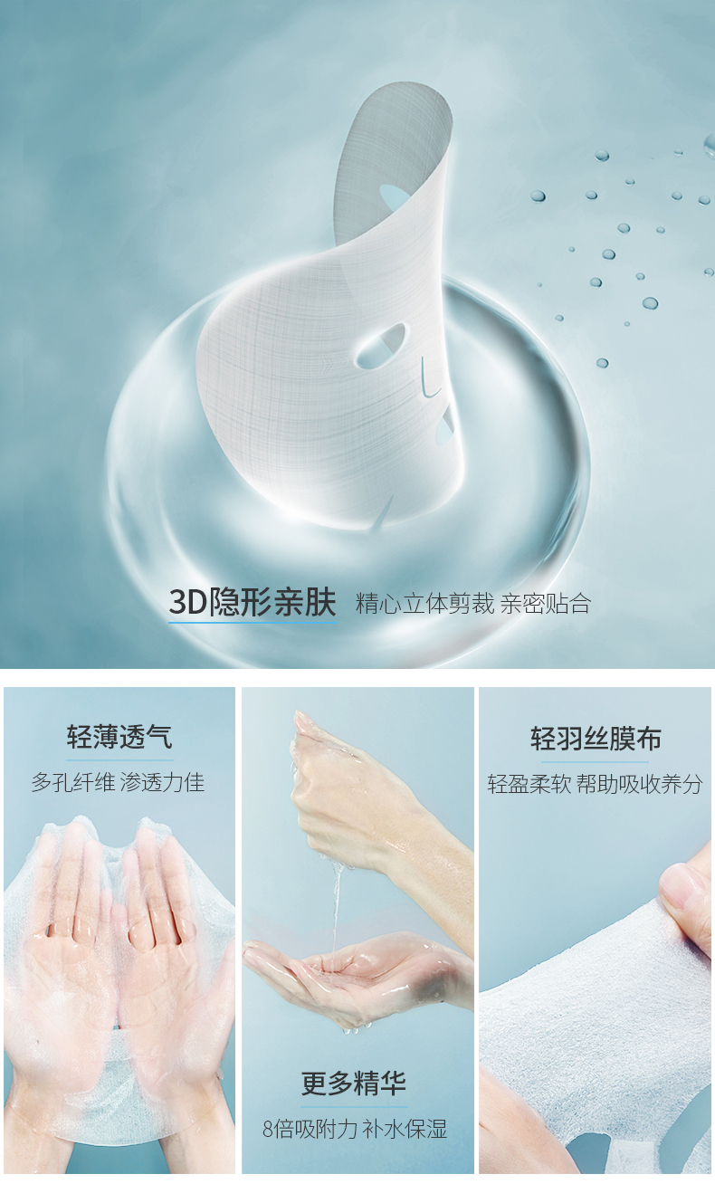 Hộp 10 miếng mặt nạ lụa cấp ẩm,lucenbase chính hãng,20ml