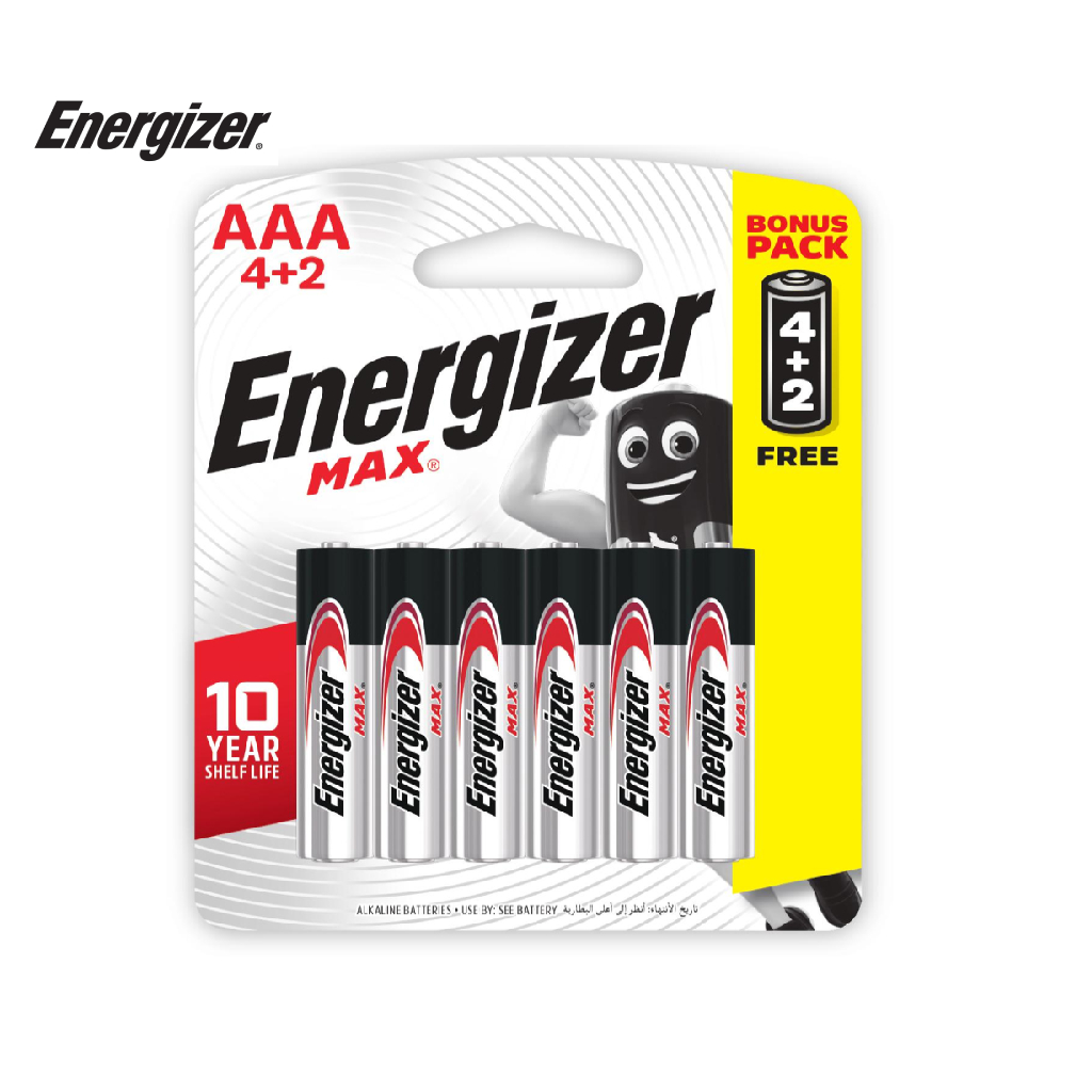 [Vỉ 4 Tặng 2] Viên Pin AAA Energizer Max E92 BP4+2 - 100628298