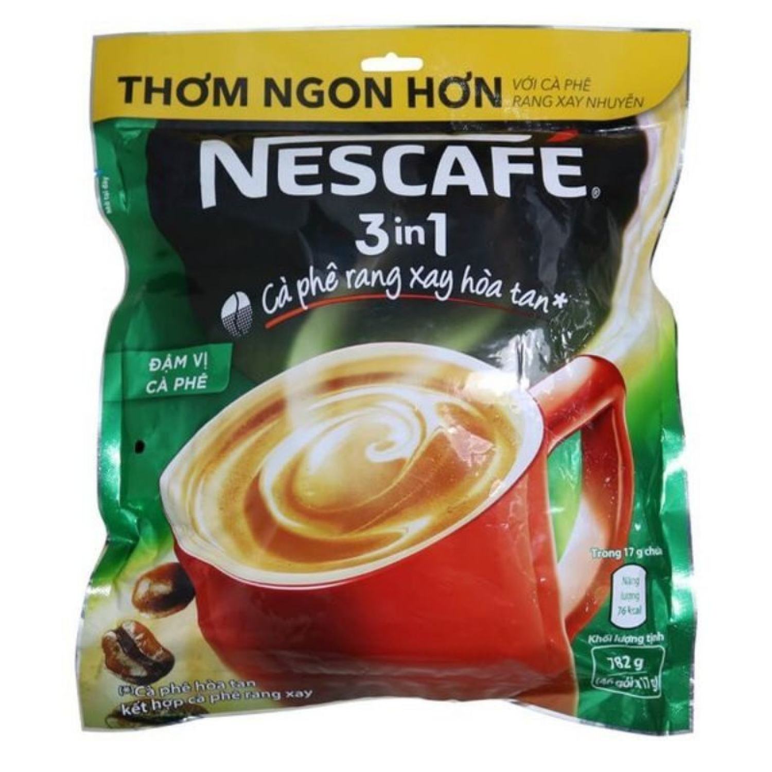Cà phê hòa tan 3in1 Nescafe bịch 46 gói
