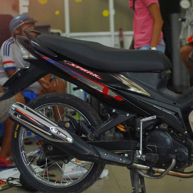 Tem Rời Ex Nhỏ 2010 Spark Dán Xe Đen Phối Xám Đỏ
