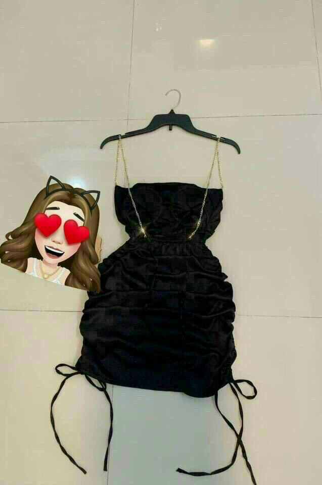 đầm body dây xích rút 2 bên có kèm mút