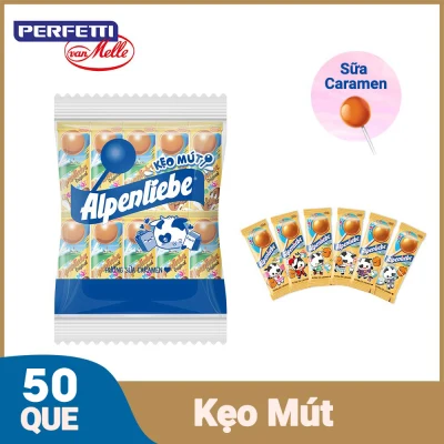 Kẹo mút Alpenliebe Hương Sữa Caramen (Gói 50 Que)