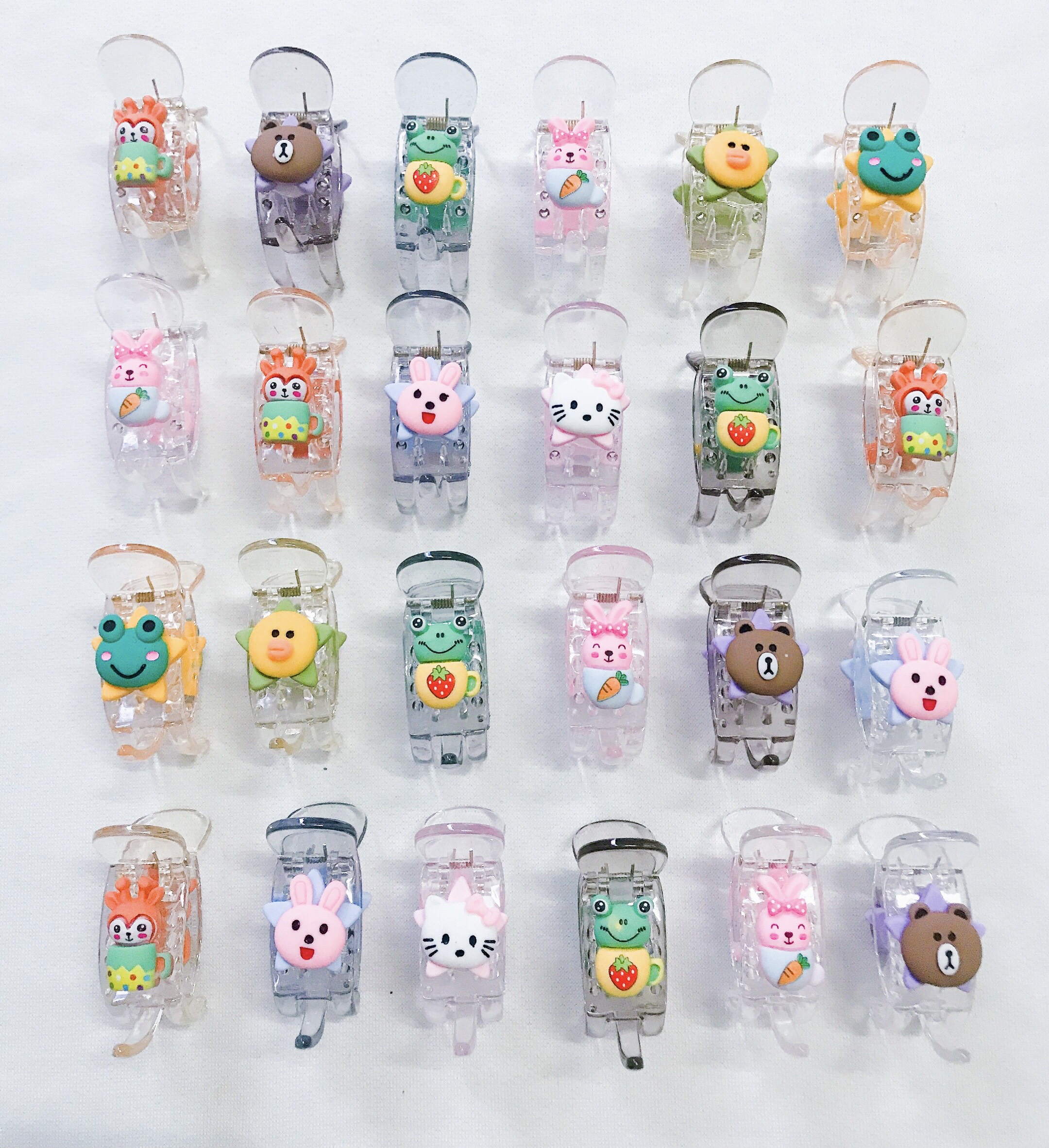 [FREESHIP + HOÀN TIỀN 50K] 1 Kẹp Càng Cua ( Gấp Tóc ) 3 Răng Trong Suốt Đính Hình Thú Dễ Thương - Hàng Loại 1 Cao Cấp - Ảnh Thật ( Ngẫu Nhiên ) PKTM0004