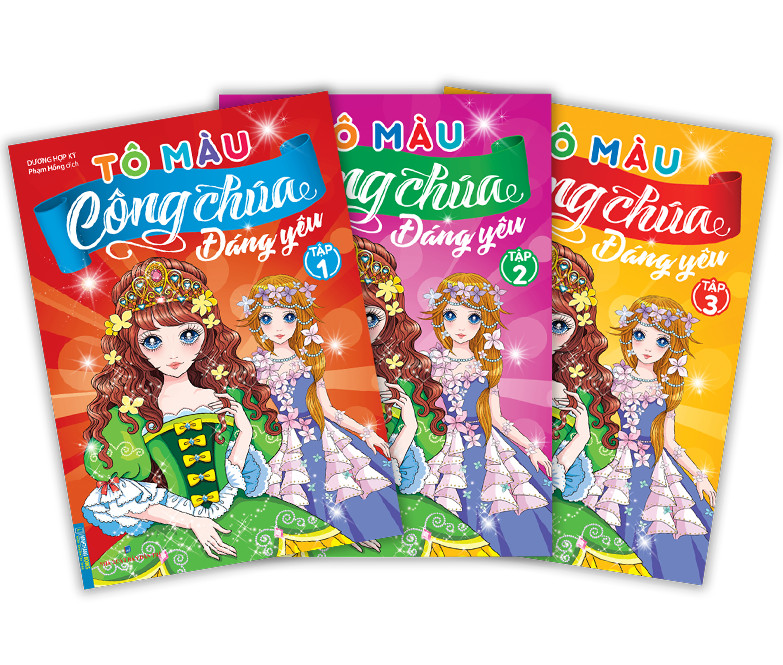 Combo Tô màu công chúa đáng yêu (trọn bộ 3 cuốn)