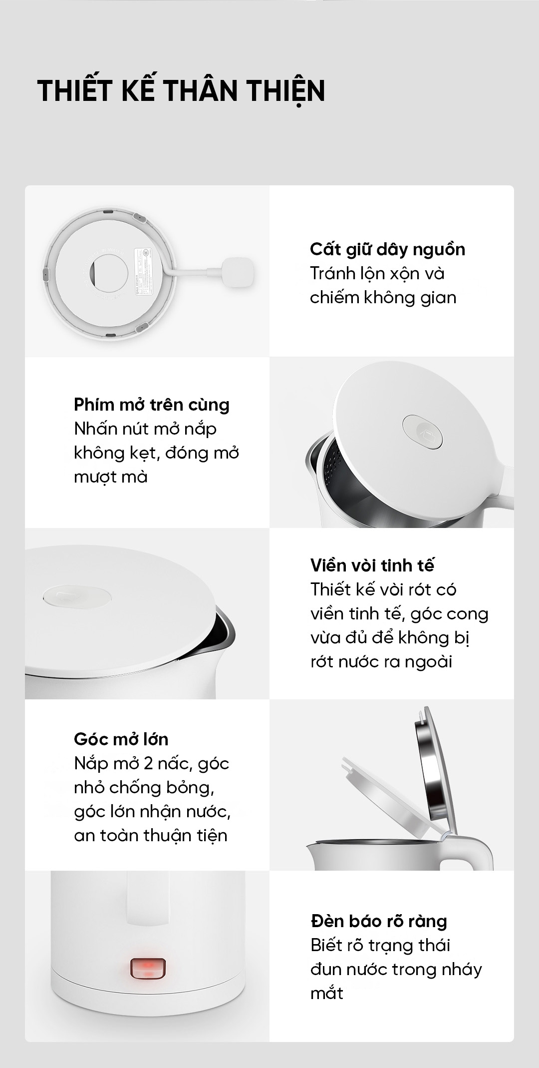 Ấm siêu tốc 1.5L Xiaomi 1A - MJDSH02YM
