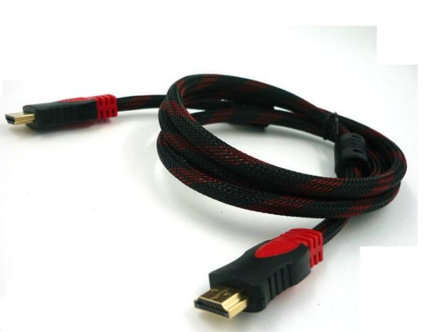 Cáp HDMI bọc dù đen đỏ 1.5m