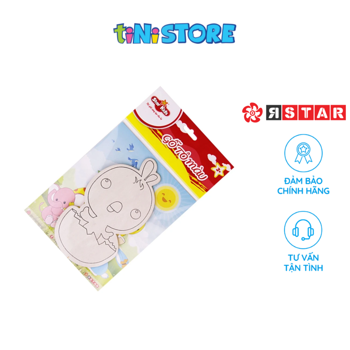 Bộ đồ chơi gỗ tô màu con Gà 108132003