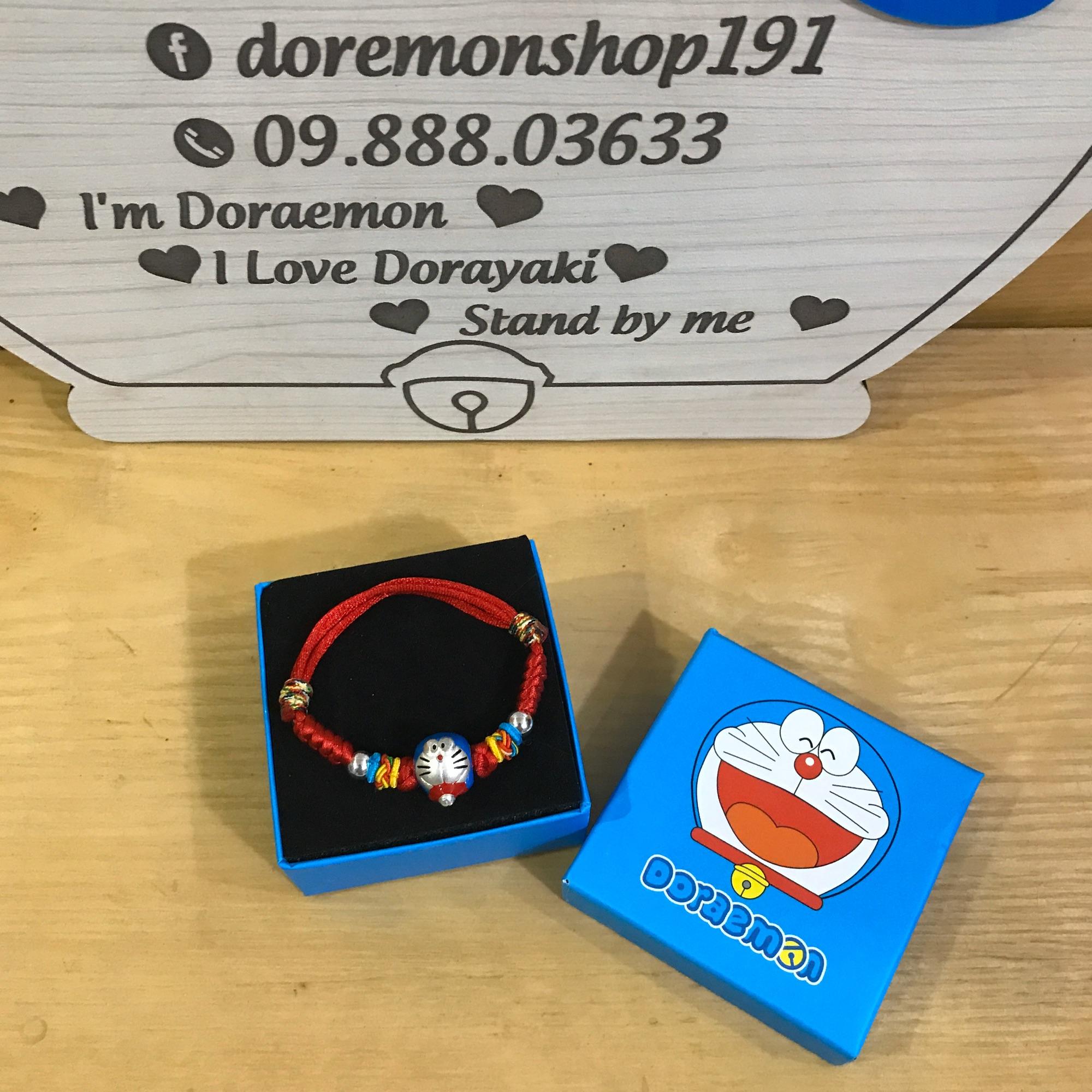 Vòng Tay Bạc Chỉ Đỏ Doremon Doraemon