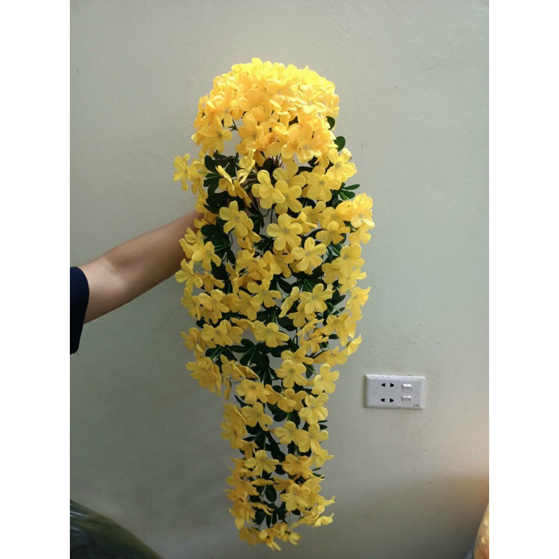 Hoa giả/ Hoa lụa - Chùm hoa đỗ quyên treo tường