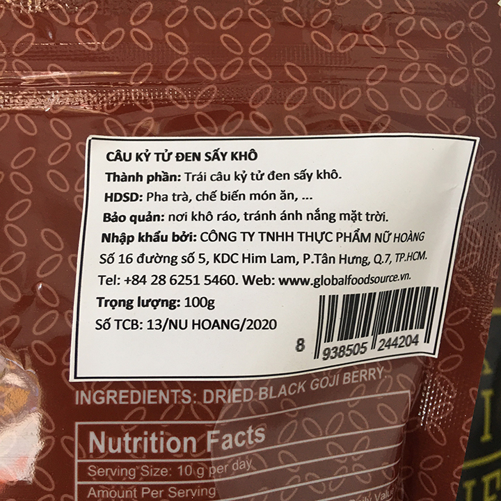 Hắc Kỷ Tử (Kỷ Tử Đen) Only Nature 100gr