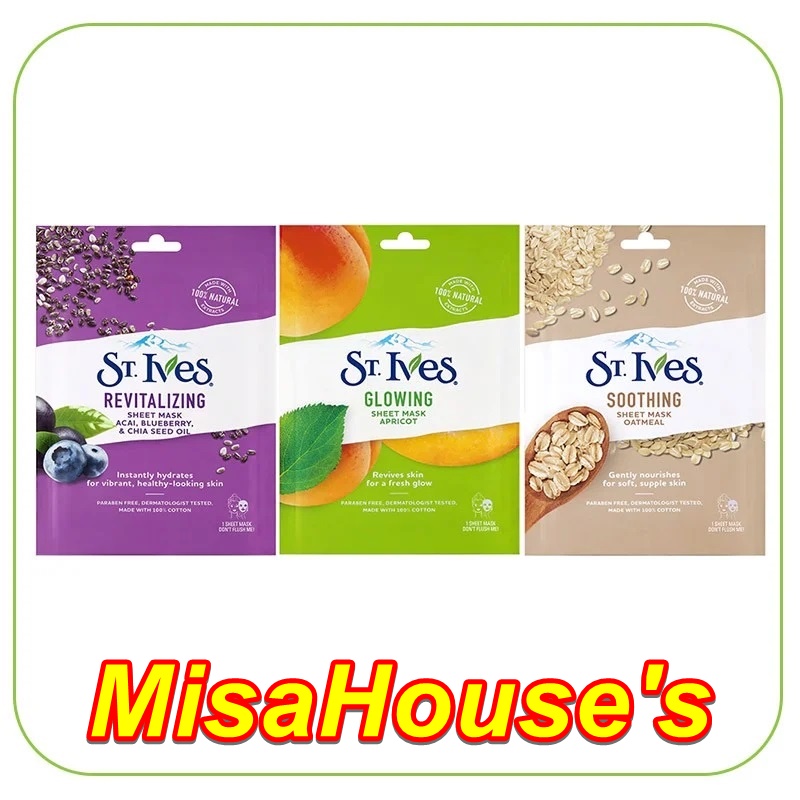 Mặt Nạ Giấy St.Ives Sheet Mask 23ml - Blueberry & Chia Seed