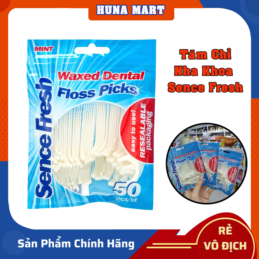 Tăm chỉ kẽ răng Sencefresh 50 cái/gói