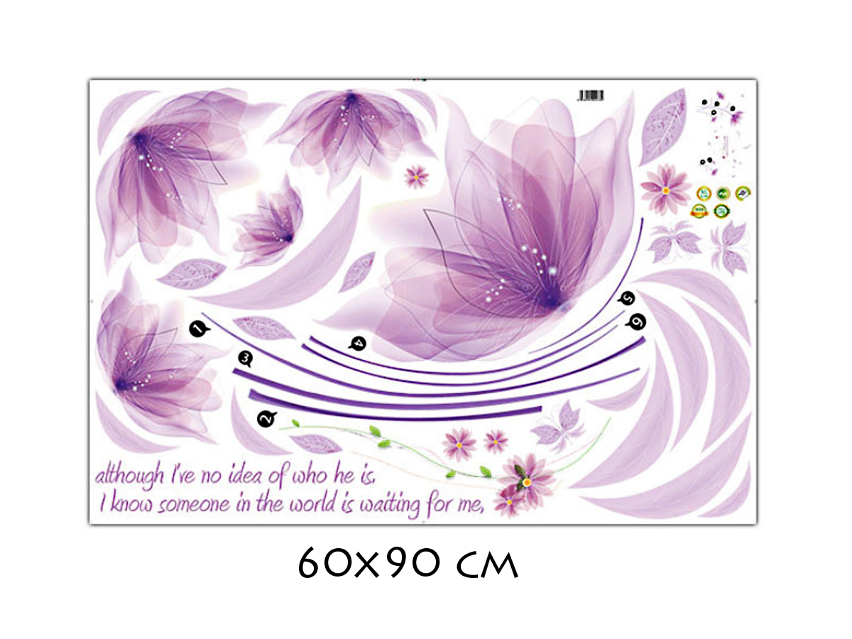 [HCM]DECAL DÁN TƯỜNG PHA LÊ TÍM 2