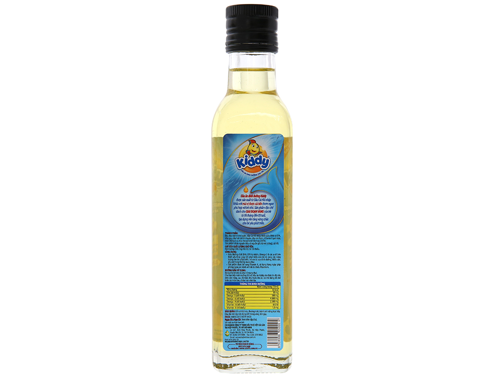 Dầu ăn cho bé Kiddy 250ml (date mới nhất) (Cá hồi)