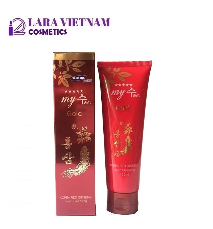 NẮP ĐỎ Sữa rửa mặt Hồng sâm Hàn Quốc My Gold 130ml