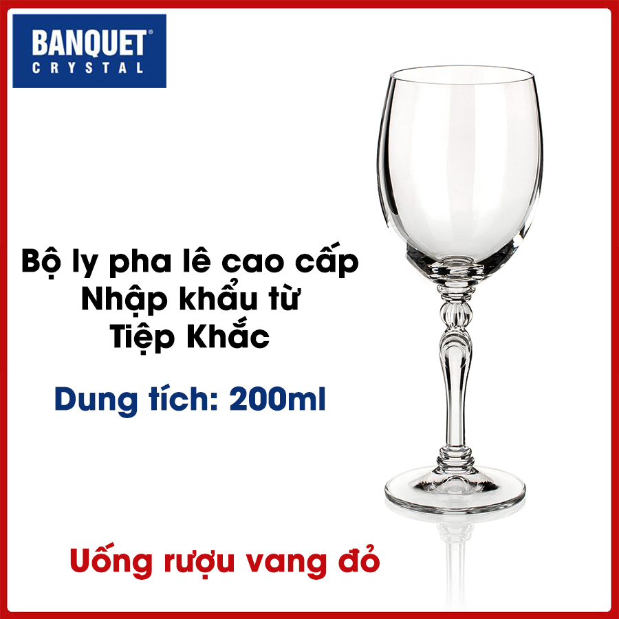[HCM]Bộ ly pha lê Leona dùng uống Vang đỏ dung tích 200ml (LUC200)