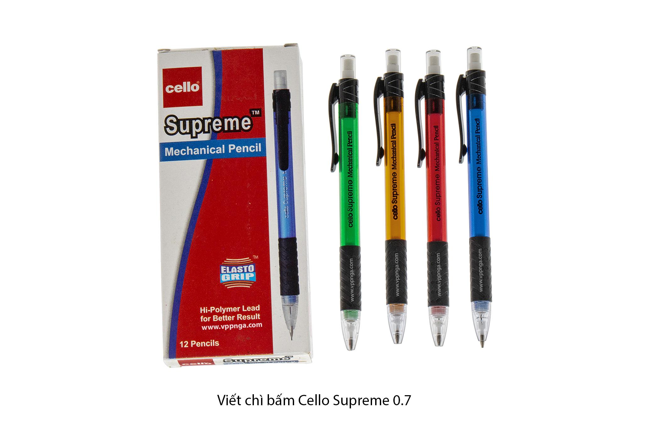Bộ 4 cây bút chì bấm Cello Supreme 0.7mm