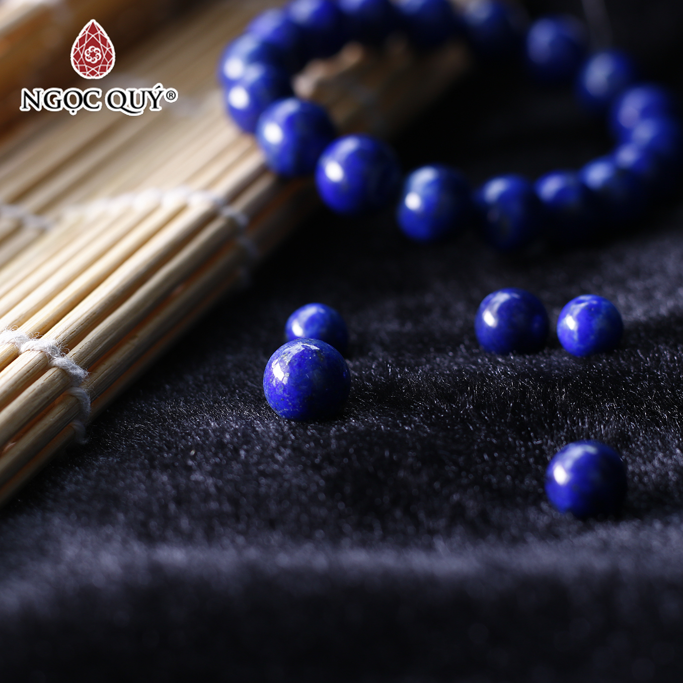 Hạt lẻ đá Lapis mệnh thủy mộc - Ngọc Quý Gemstones