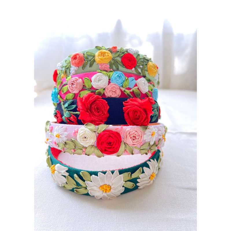 Cài tóc(bờm tóc)thêu tay Handmade by Chang