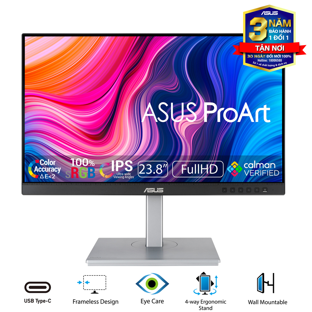 Tặng 3 Tháng Adobe Màn hình máy tính Asus ProArt PA247CV 23.8-inch FHD IPS