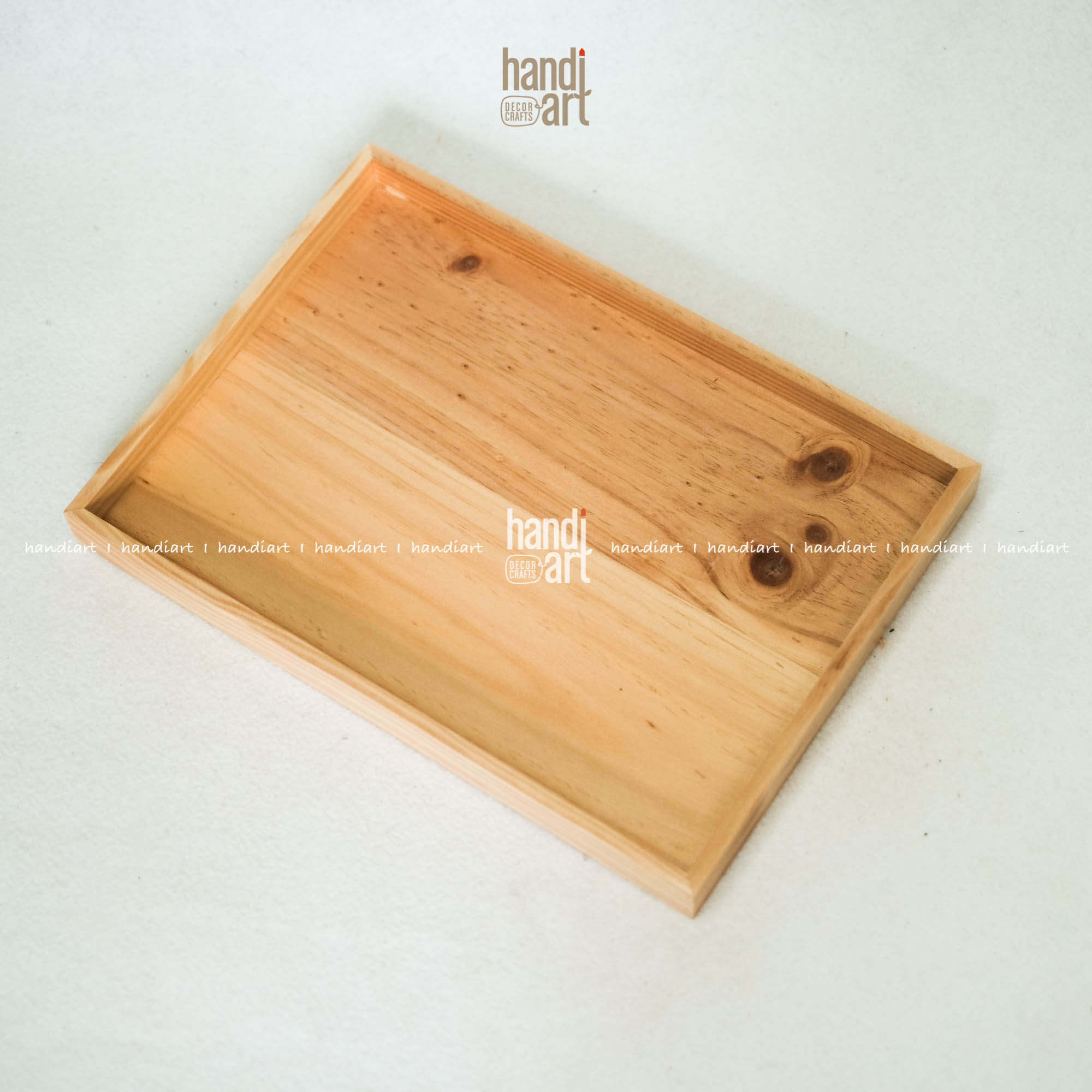 Khay gỗ chữ nhật đựng đồ đa năng