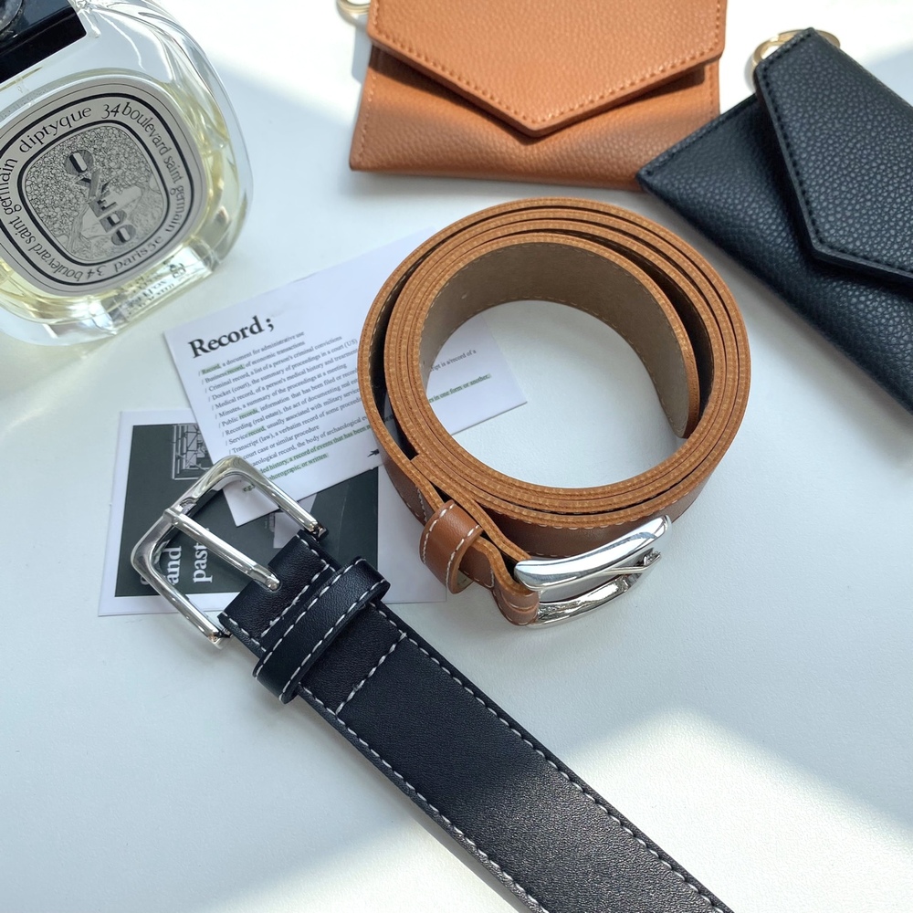 Thắt lưng mặt vuông phong cách hiện đại Modleaf Modern square belt Hàn Quốc