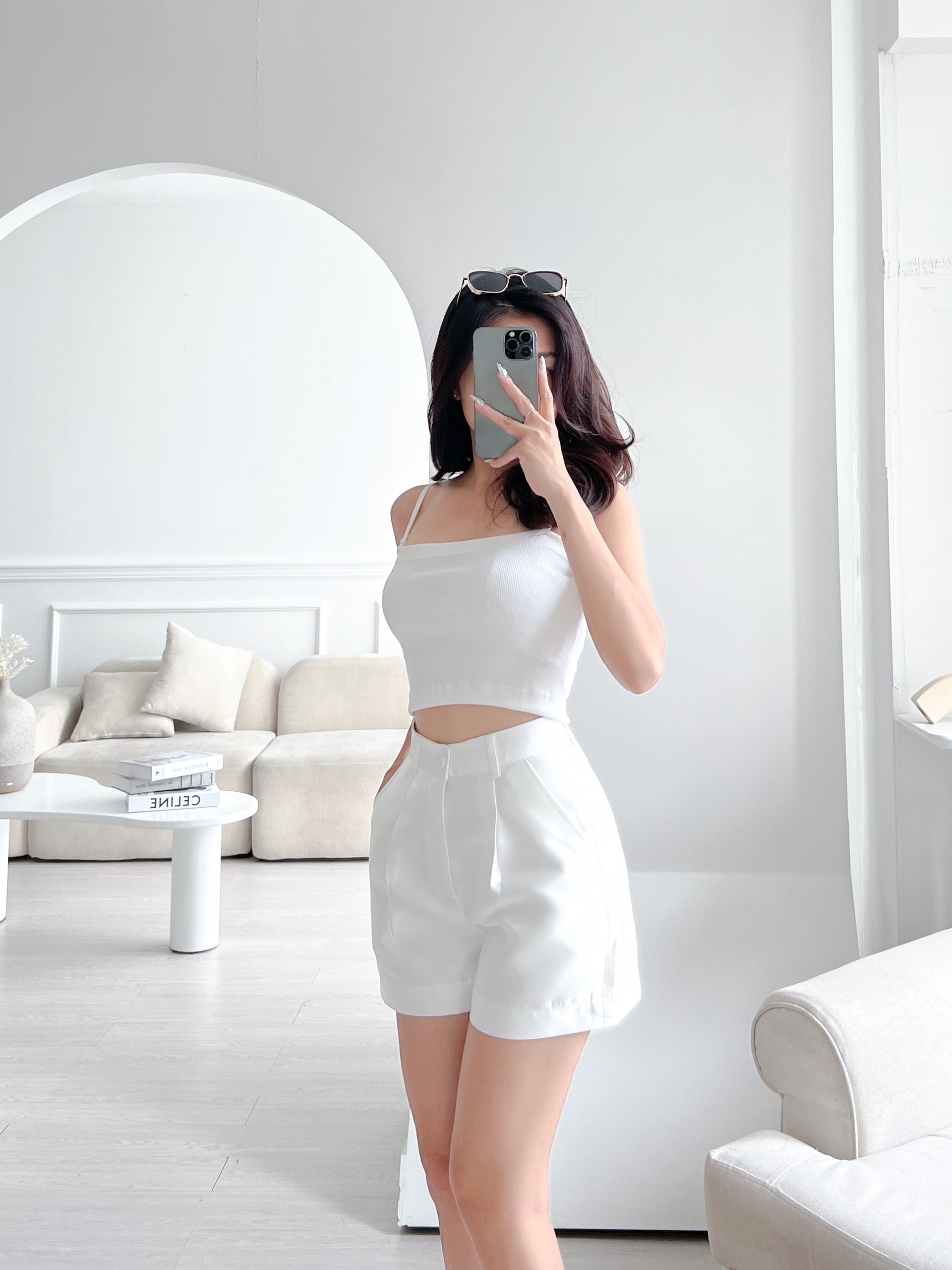 Áo thun croptop hai dây basic REVERCLOTHINGS Camisole Top