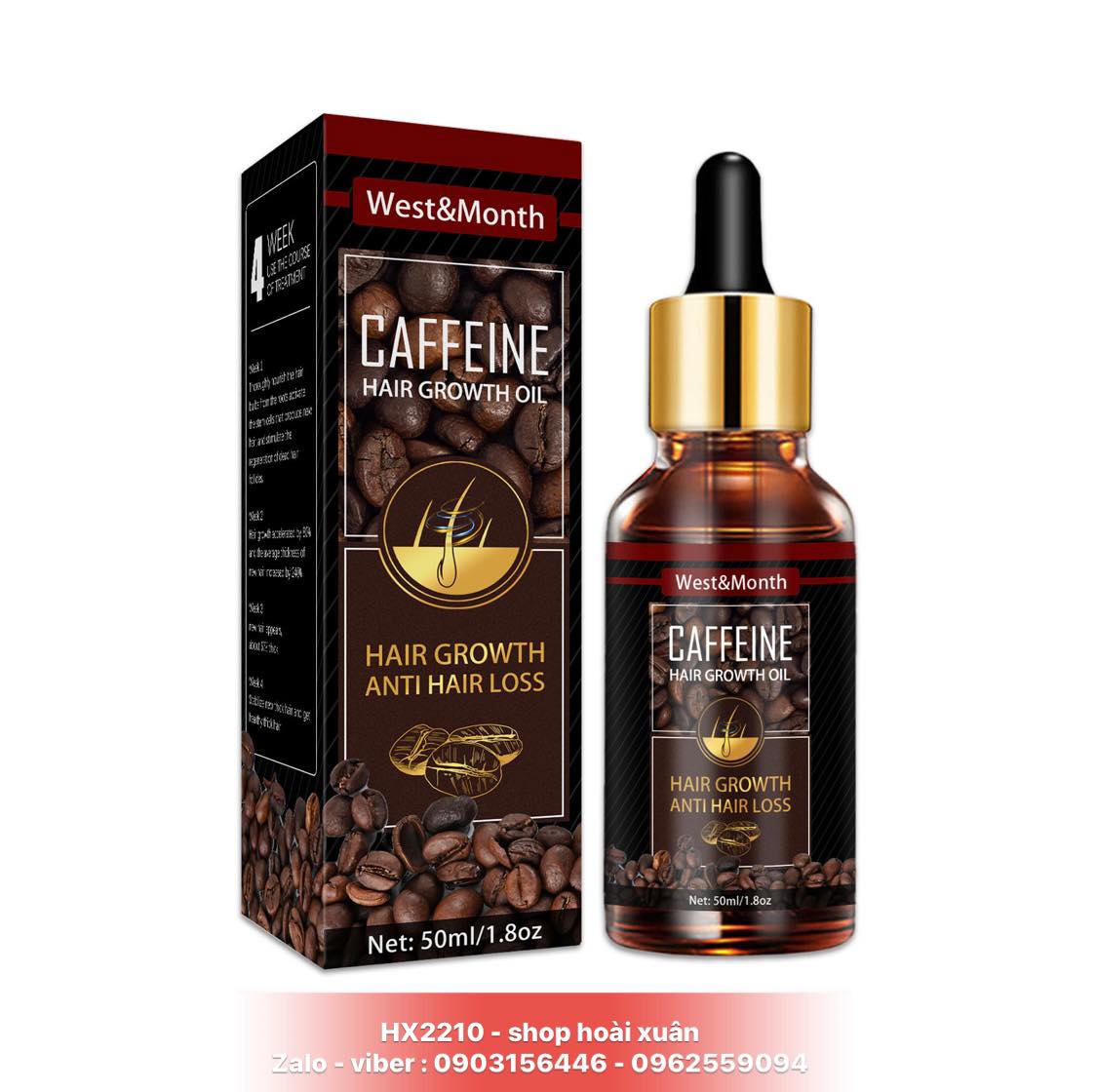 Tinh chất mọc lông vùng kín Caffeine West & Month - HX2210
