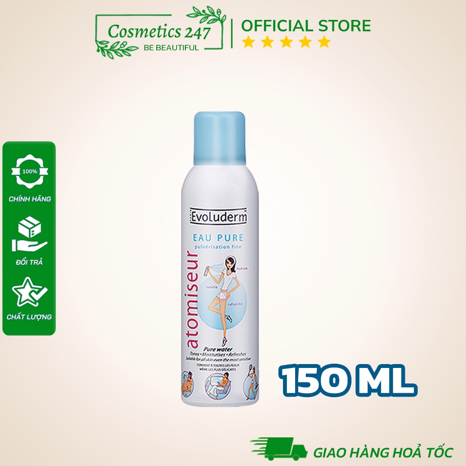Xịt Khoáng Evoluderm Atomiseur Eau Pure Dưỡng Da, Cấp Ẩm 150ML & 400ML - 𝗠𝗮𝗺𝗮𝗽𝘂𝗸𝗮