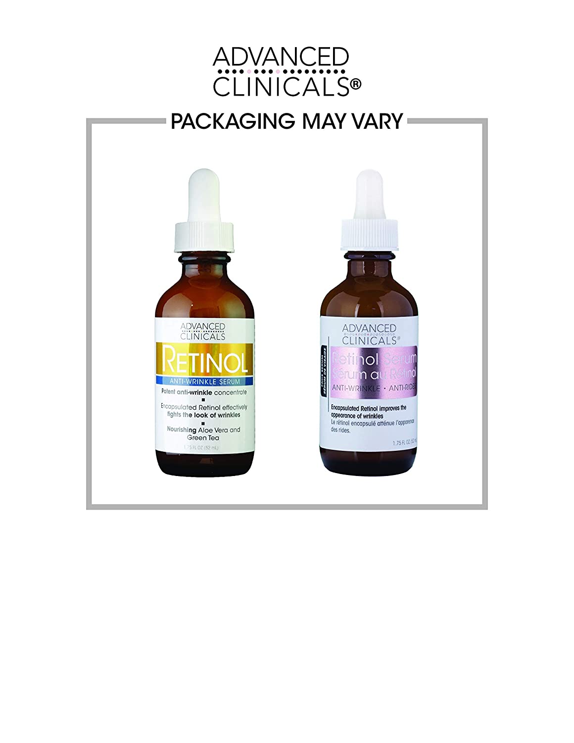 Retinol Serum Advanced Clinicals 52ml trẻ hoá da
