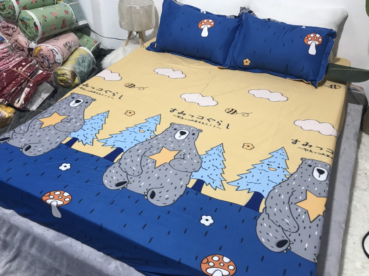 Bộ Ga Gối 3 Món ( Gồm 1 Ga Bo Chun + 2 Vỏ Gối) Mã CH202