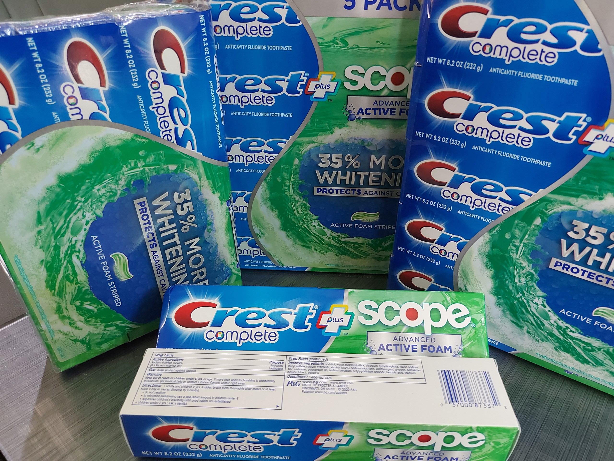 [HÀNG NHẬP MỸ] Kem Đánh Răng Crest Complete Extra 35% Whitening Scope 232g