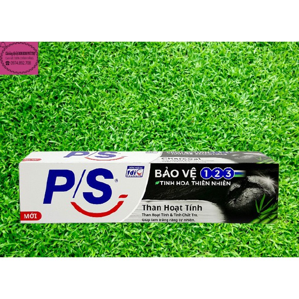 KEM ĐÁNH RĂNG P/S 123 THAN HOẠT TÍNH 190G