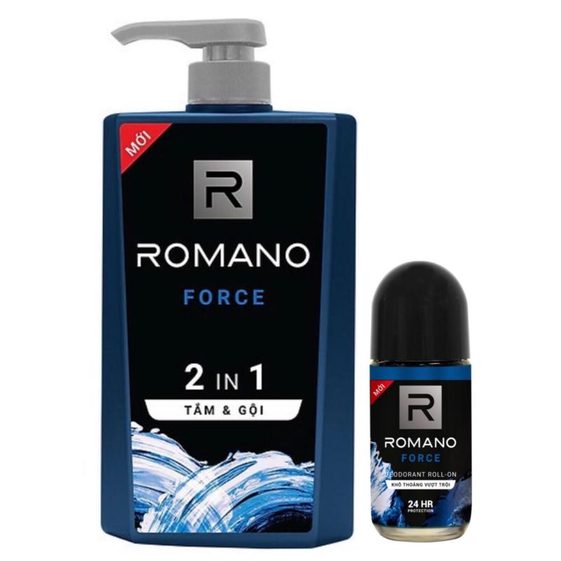 Dầu Tắm Gội 2in1 Romano Froce 650ml +Tặng Lăn Khử mùi 40ml nhập khẩu