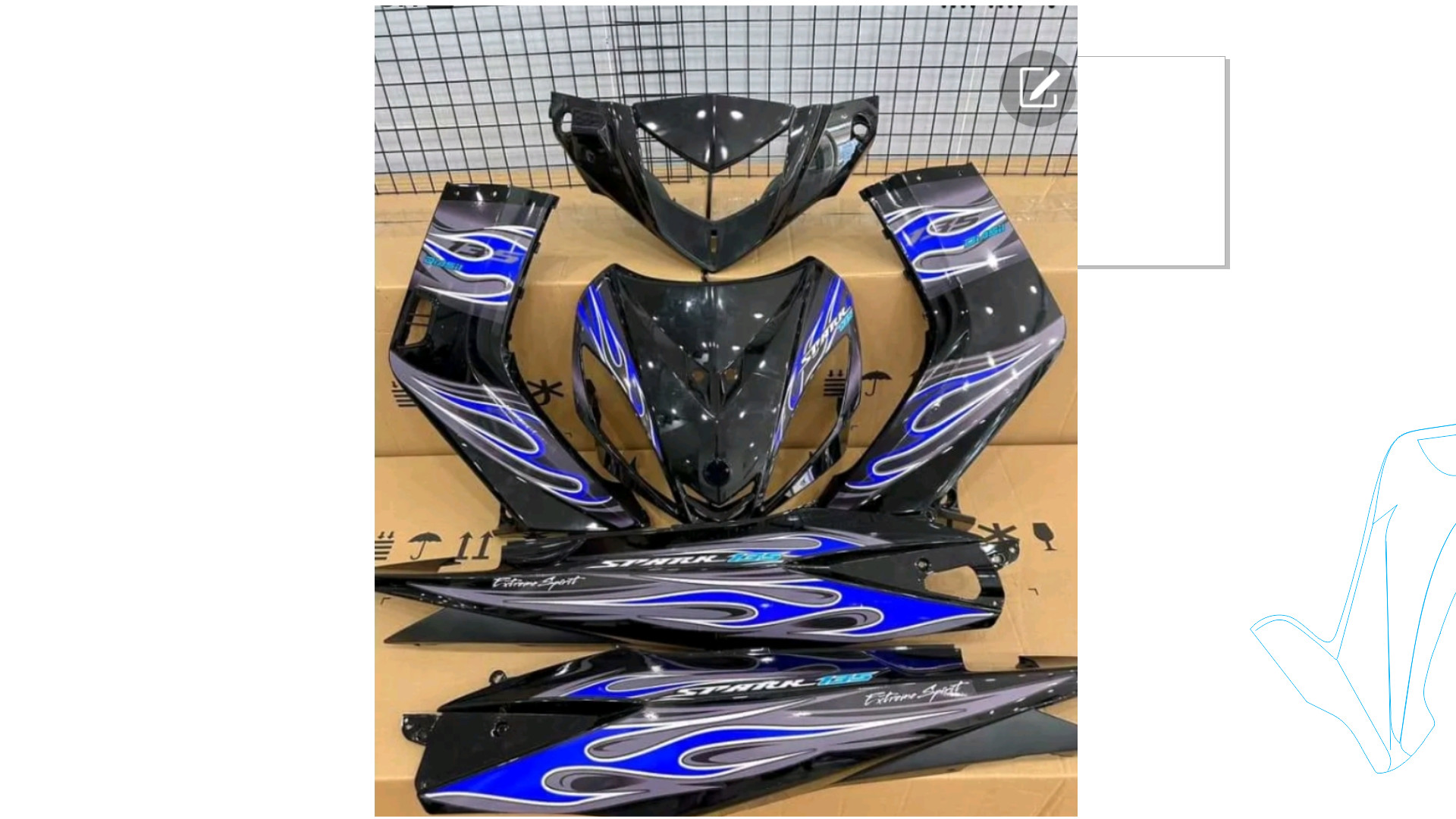 Tem exciter 2010 lửa xanh đen đẹp