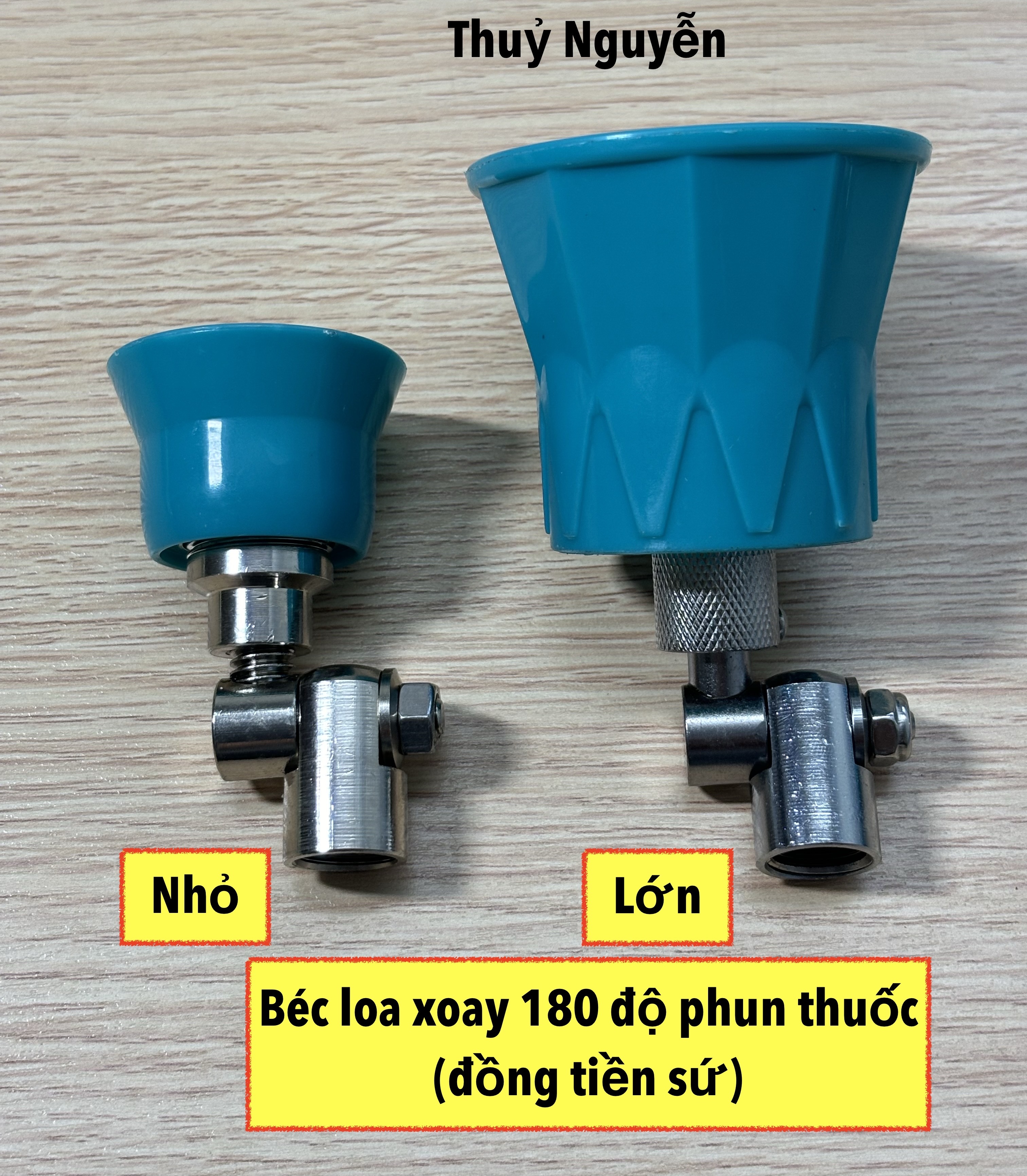 Béc loa xoay 180 độ (đồng tiền sứ lỗ 1.5mm và 1.2mm) phun xịt thuốc