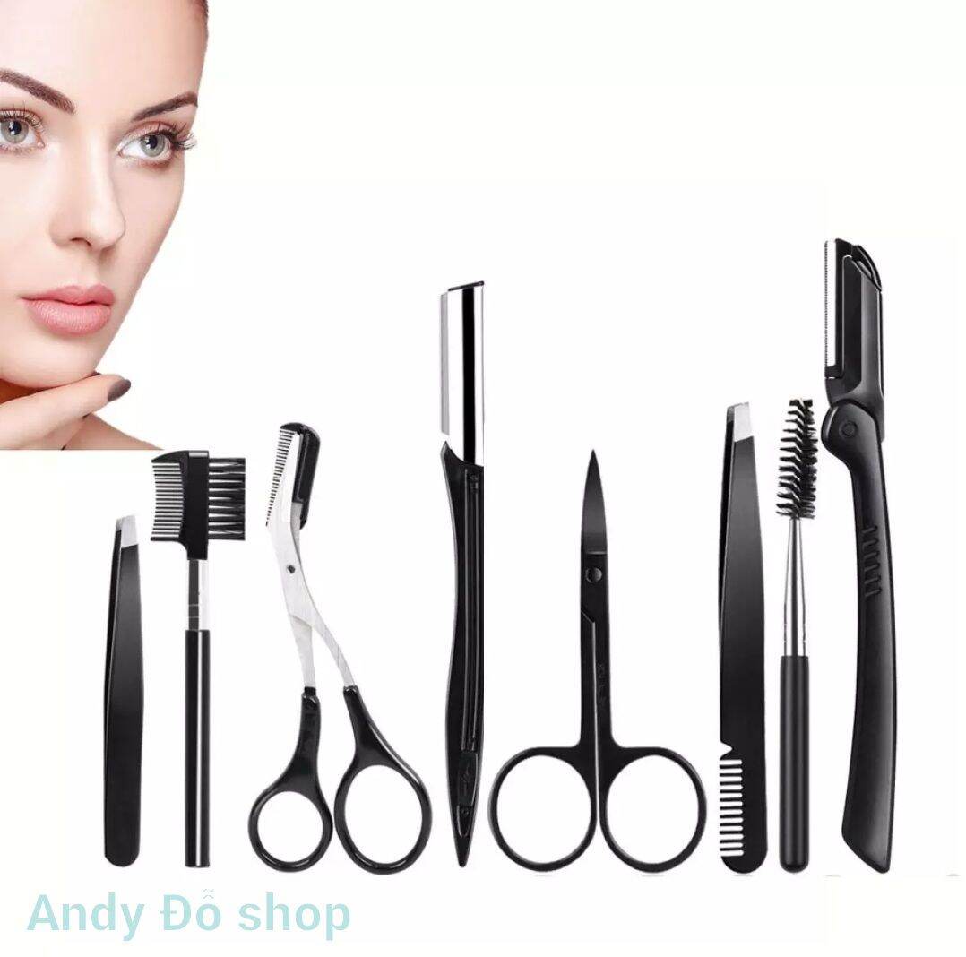 Bộ dụng cụ tạo hình cắt tỉa lông mày cao cấp.