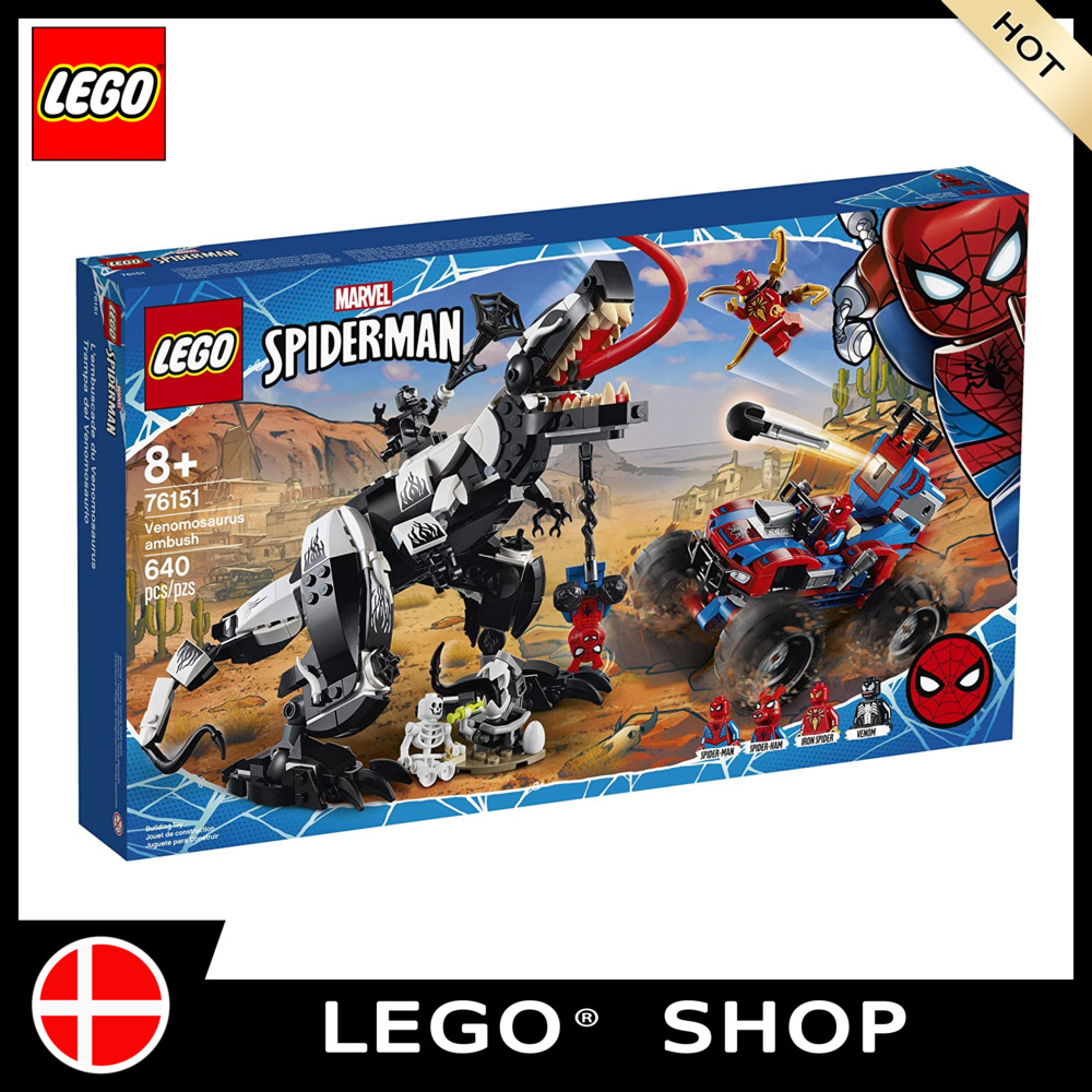Official】LEGO Đồ chơi xây dựng Marvel Spider-Man Venomosaurus Ambush 76151  với các nhân vật siêu anh hùng mini; thích hợp cho trẻ em thích đồ chơi xây  dựng Người nhện, mới ra
