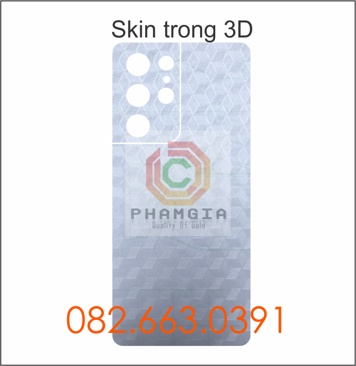 Miếng dán mặt lưng skin carbon Samsung S21 Ultra